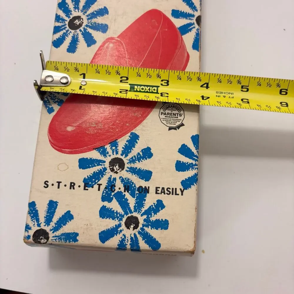 Vintage Tingley Children's Red Rubber Overshoes with Box Size 2.5-4, Made in USA